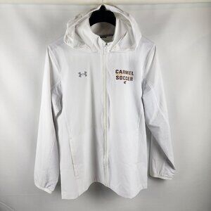 SOLD OUT Under Armour Jacket Men LG White Warmup Jacket Carmel Logo 1370392 NWT